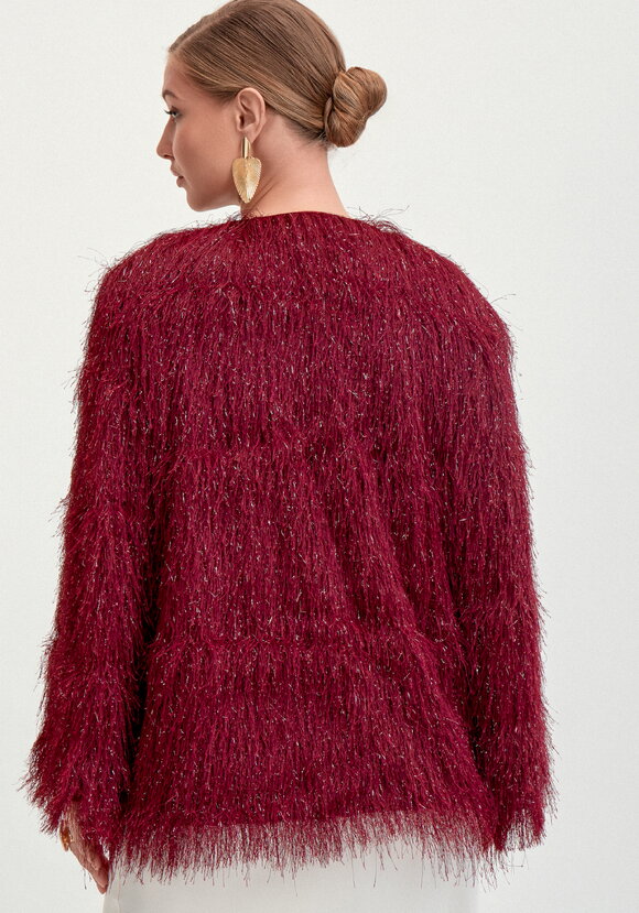 Жакет из ткани с блестящим ворсом шир.  580, рис. 3