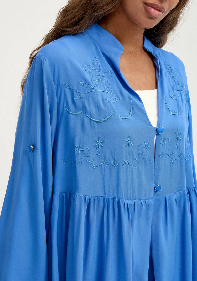 Рубашка с вышивкой на кокетке шир.  750, рис. 22