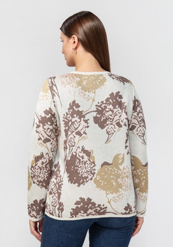 Свитер с растительным принтом и метанитью шир.  580, рис. 3