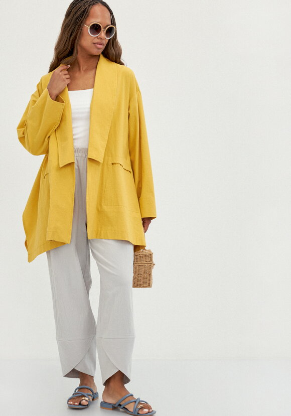 Кардиган свободный с оригинальным воротом шир.  580, рис. 11