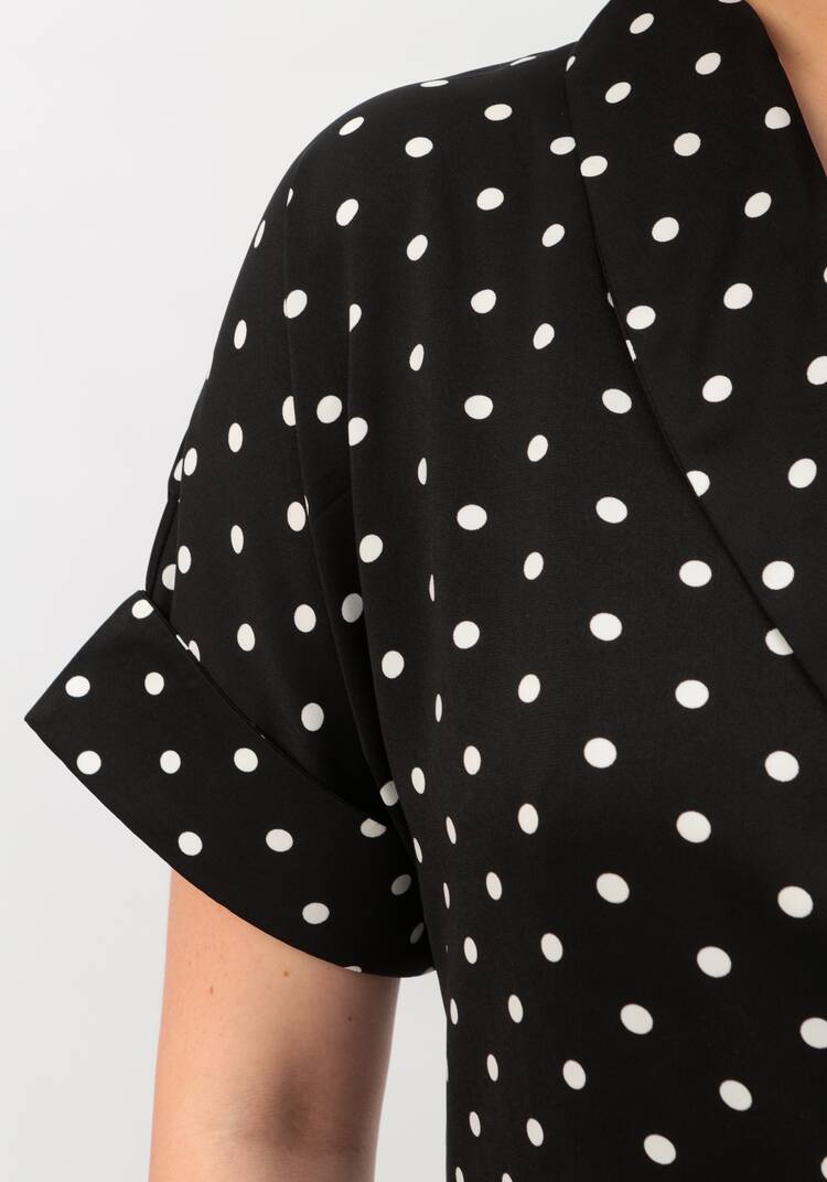 Платье в горох с юбкой-трапецией шир.  750, рис. 7