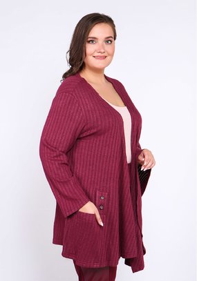 Кардиган асимметричного кроя с брошью