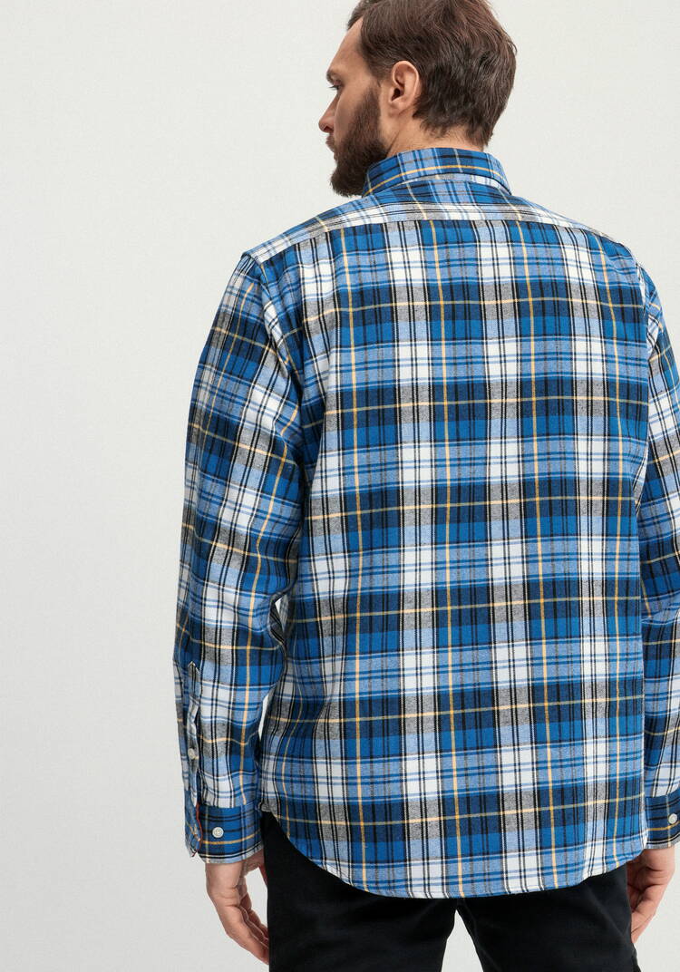 Рубашка в клетку с нагрудными карманами шир.  750, рис. 21