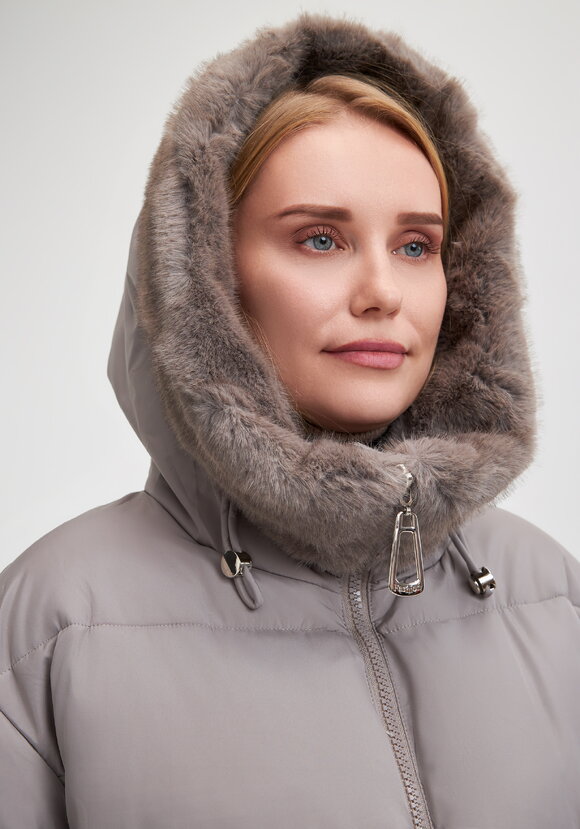 Пальто с меховой опушкой под норку шир.  580, рис. 11