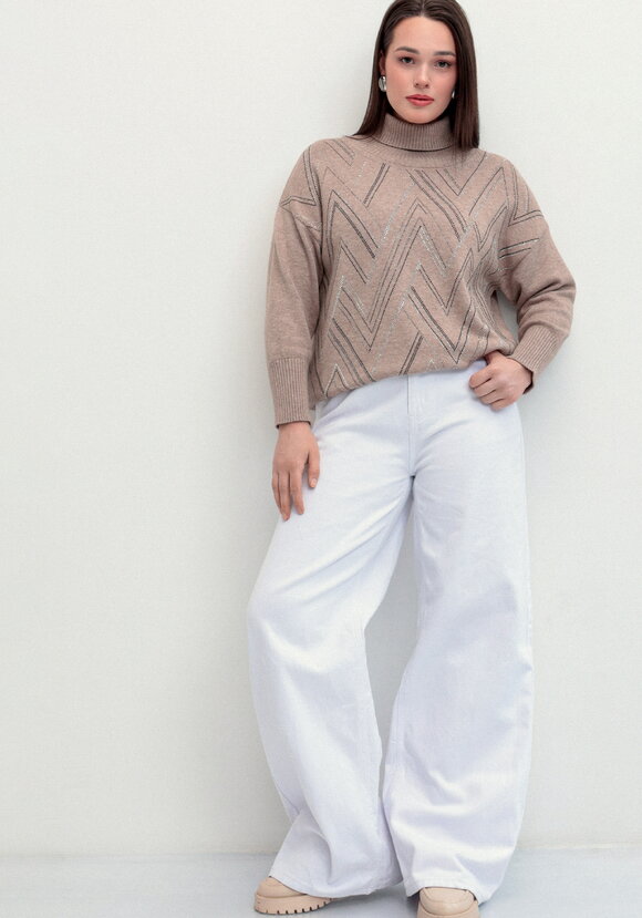 Свитер с геометрическим рисунком из страз шир.  580, рис. 11