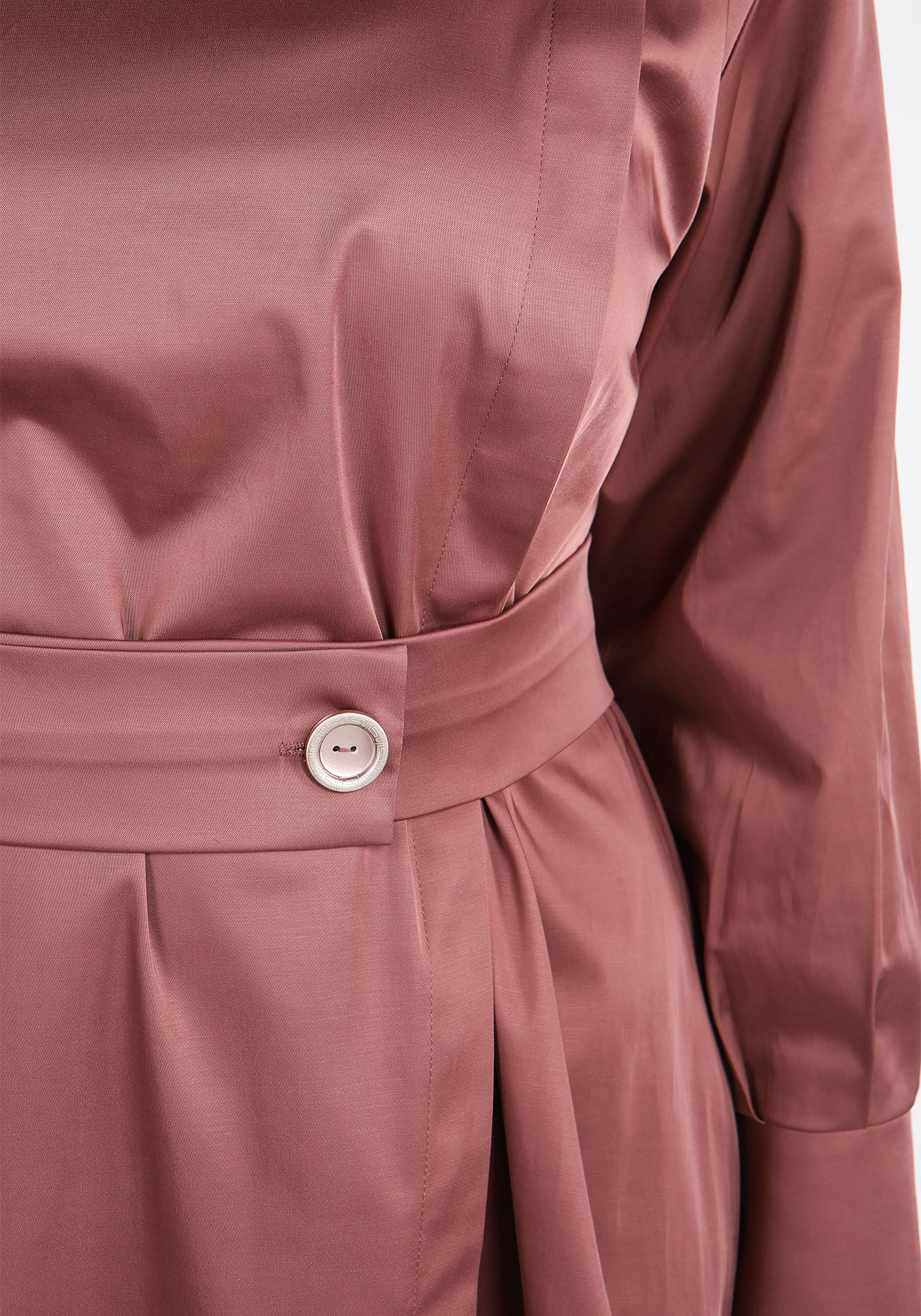 Платье с поясом на пуговицах Sarah Morenberg, размер 48, цвет тёмно-лиловый - фото 5