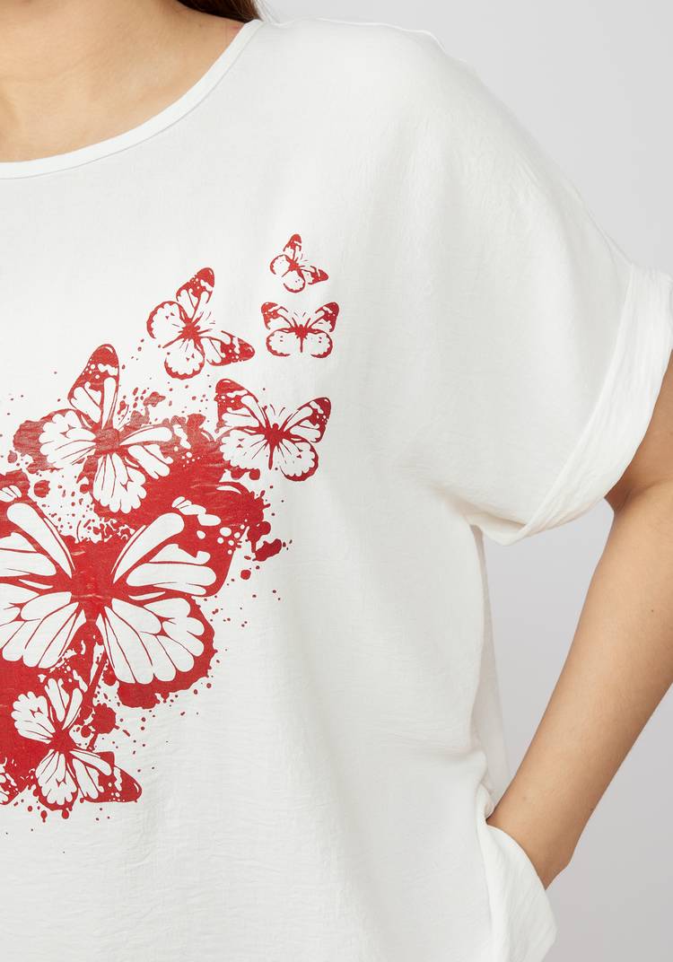 Комплект с ярким принтом на блузе шир.  750, рис. 24