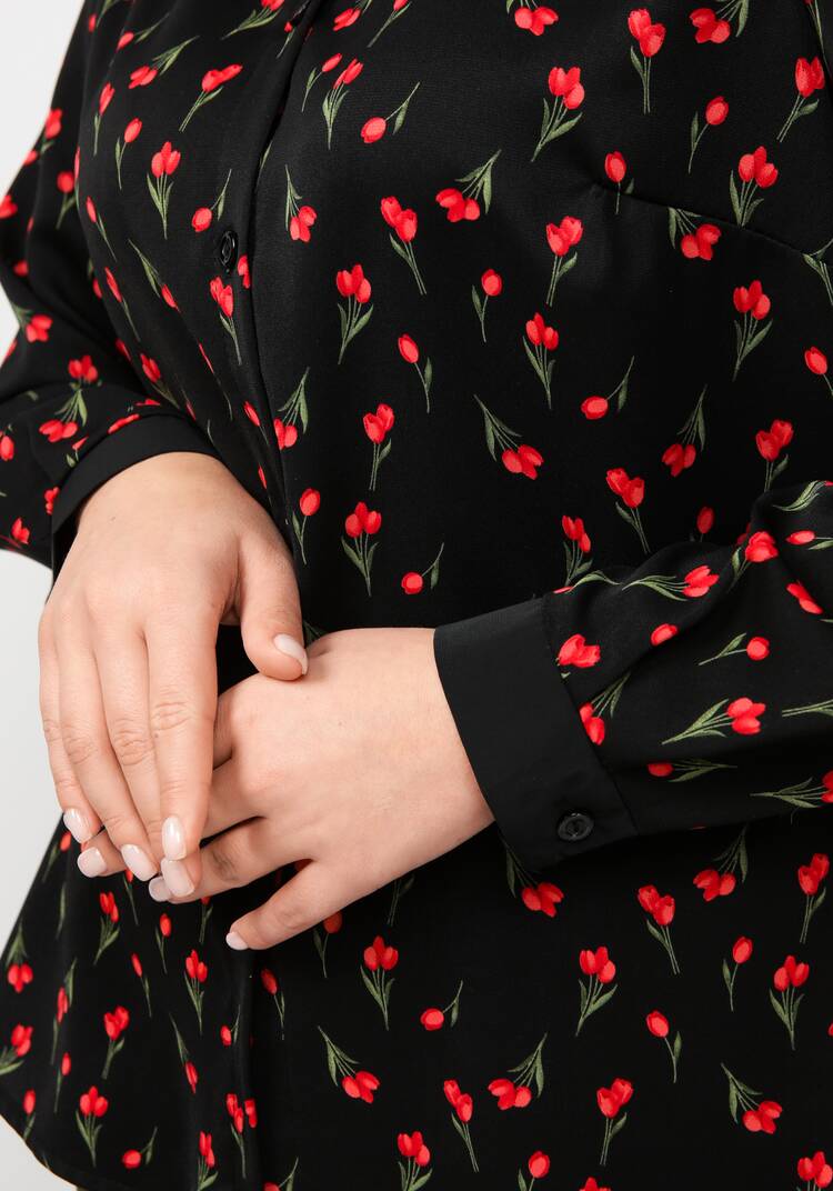 Блуза со съемным воротником на завязке шир.  750, рис. 6