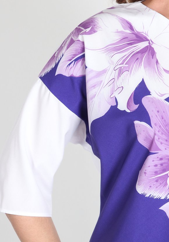 Туника Цветочный ноктюрн шир.  580, рис. 21