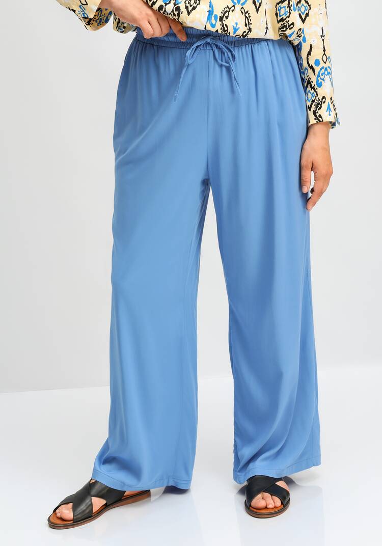 Брюки палаццо с резинкой на поясе шир.  750, рис. 14