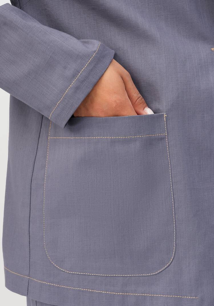 Пиджак изо льна однобортный шир.  750, рис. 19