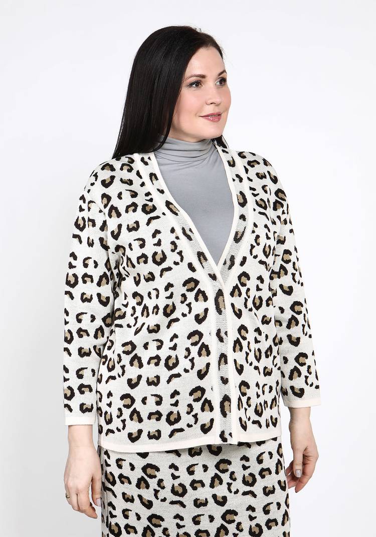 Жакет с леопардовым принтом шир.  750, рис. 6