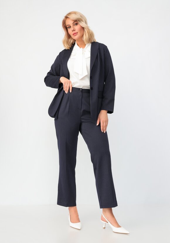 Брюки прямого кроя в полоску шир.  580, рис. 20