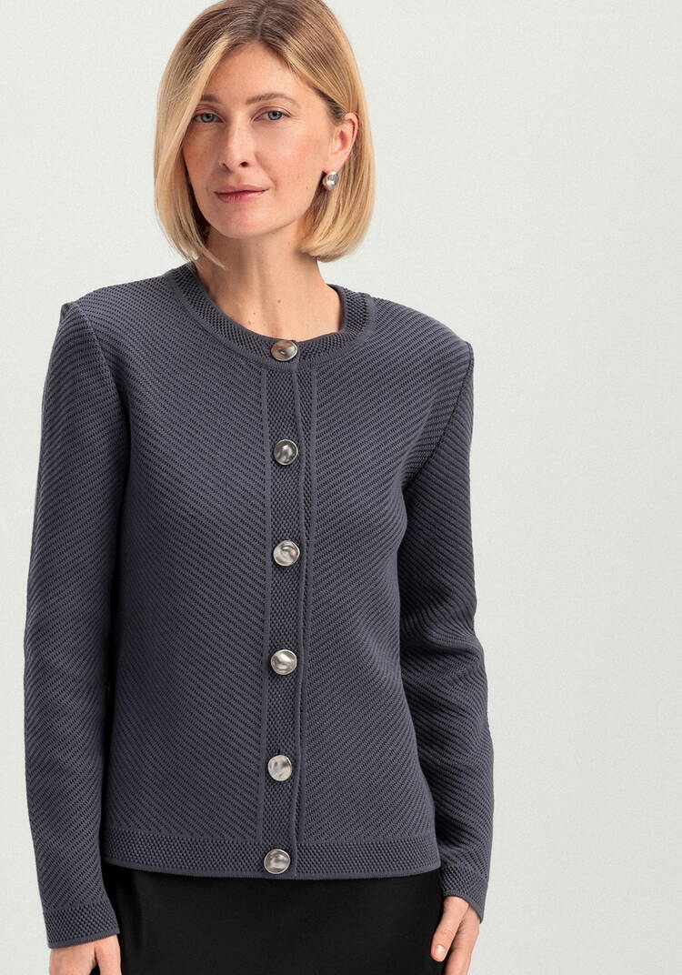 Жакет с акцентными пуговицами шир.  750, рис. 18