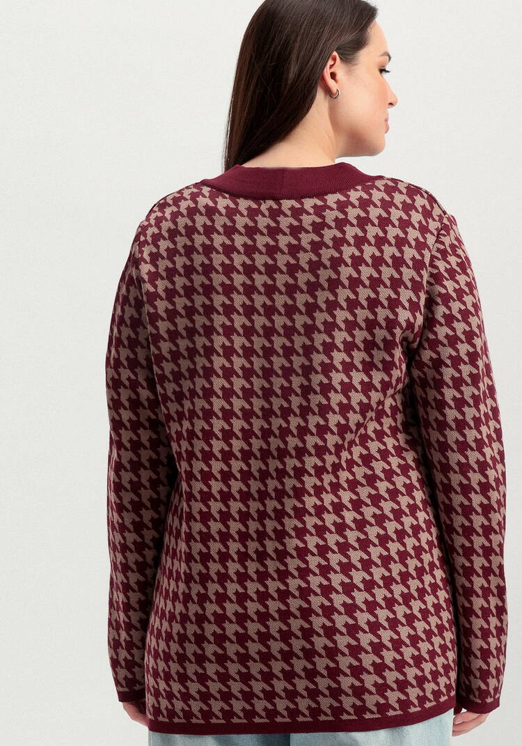 Кардиган с орнаментом гусиная лапка шир.  750, рис. 4