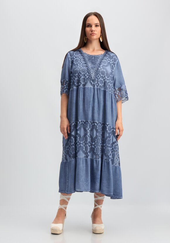 Платье ярусное кружевное шир.  580, рис. 13