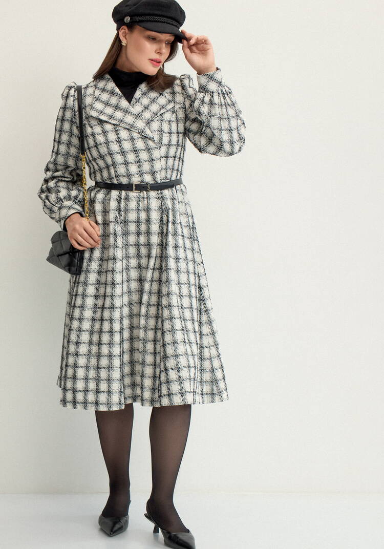 Платье с поясом с обтяжной пряжкой шир.  750, рис. 14