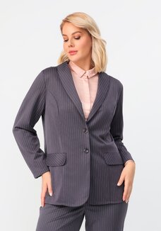 Пиджак однобортный в полоску
