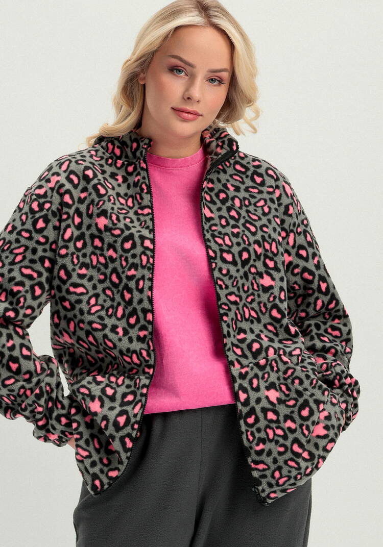 Толстовка из флиса с анималистичным принтом шир.  750, рис. 9