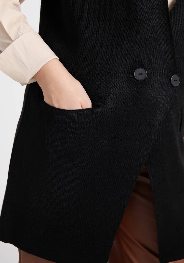 Жилет на пуговицах свободного силуэта шир.  750, рис. 5