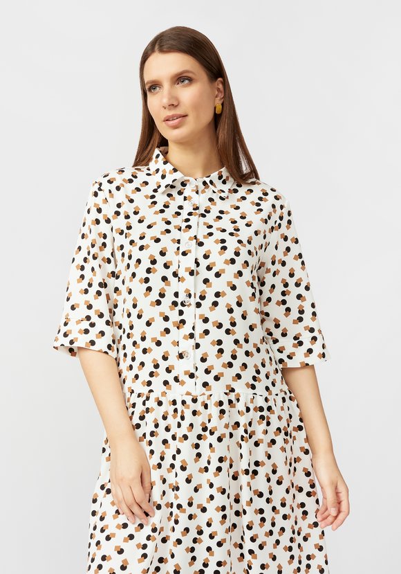 Платье А образное с принтом шир.  580, рис. 8