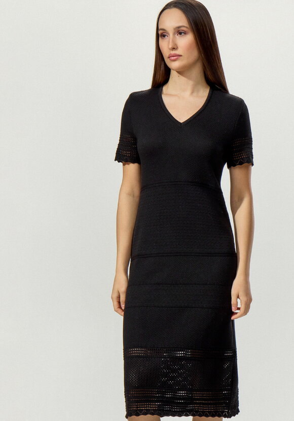 Платье прямого кроя с ажурным краем шир.  580, рис. 4