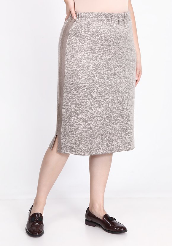 Юбка-карандаш с контрастными лампасами шир.  580, рис. 4