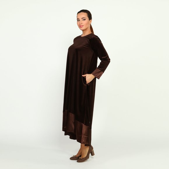 Платье-макси с длинным рукавом шир.  580, рис. 18