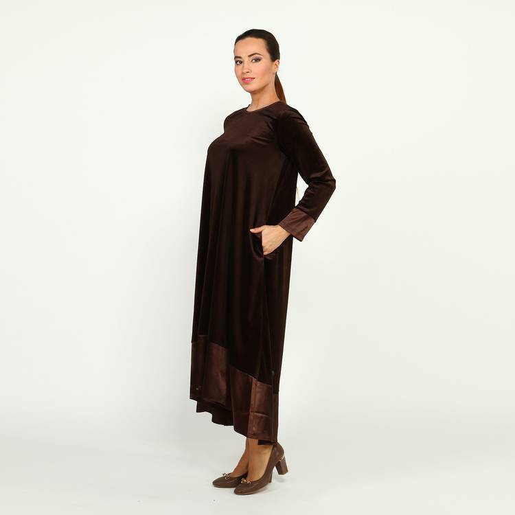 Платье-макси с длинным рукавом шир.  750, рис. 18