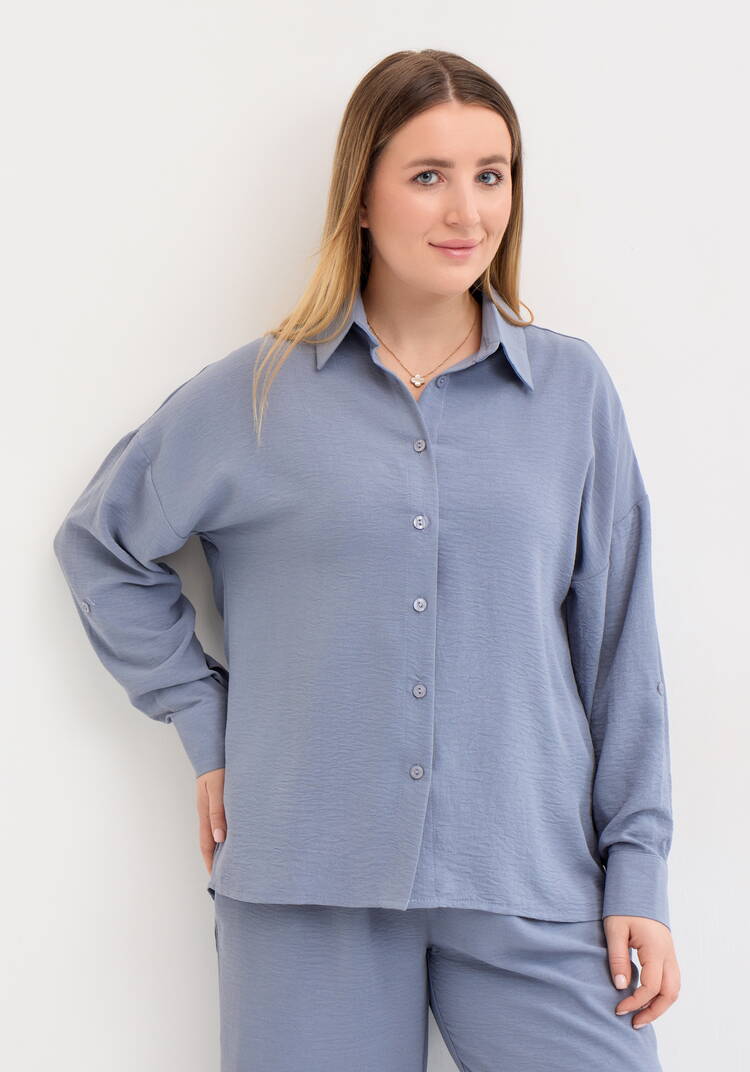 Рубашка свободного кроя с ассиметричным низом шир.  750, рис. 25