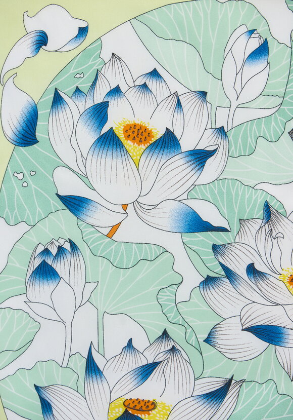 Платок Белый лотос шир.  580, рис. 3