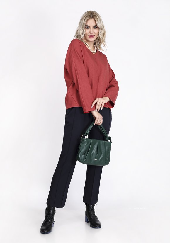 Брюки с декоративными отстрочками шир.  580, рис. 15