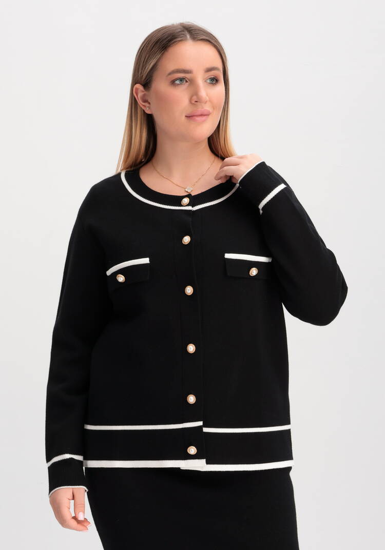 Костюм в стиле олд мани (пиджак и юбка) шир.  750, рис. 10