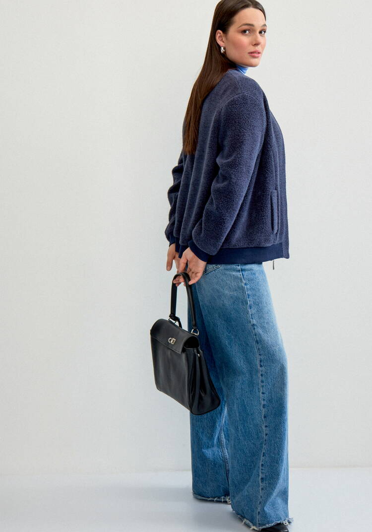 Бомбер на молнии с воротником-стойкой шир.  750, рис. 6