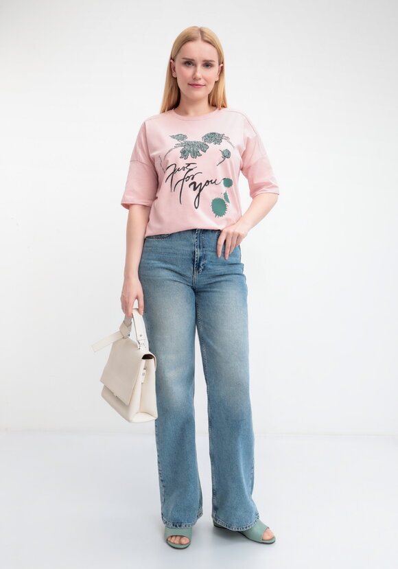 Футболка с принтом и рукавом 3/4 шир.  580, рис. 17