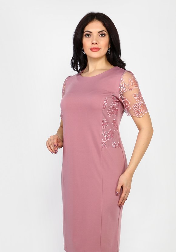 Костюм кружевной: платье и кардиган шир.  580, рис. 6