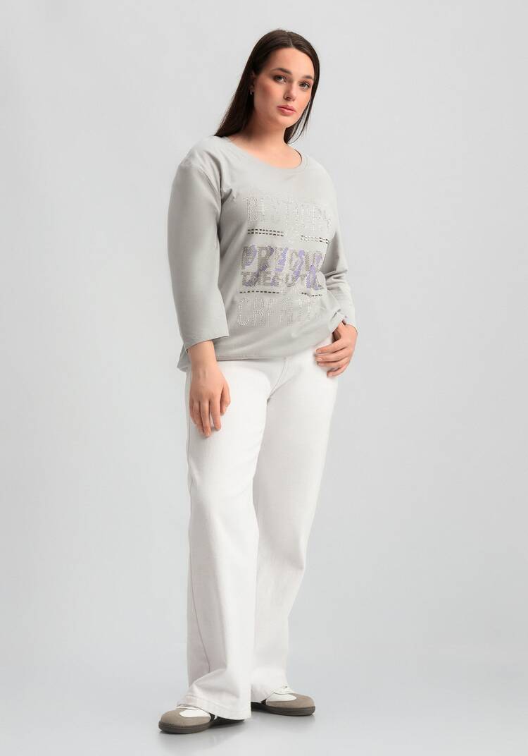 Лонгслив с декором из страз шир.  750, рис. 18