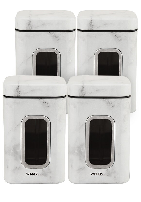 Набор стальных контейнеров Мрамор 4шт шир.  580, рис. 3