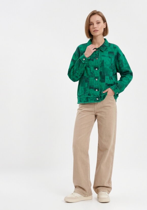 Джинсовая куртка с принтом Джерси шир.  580, рис. 6