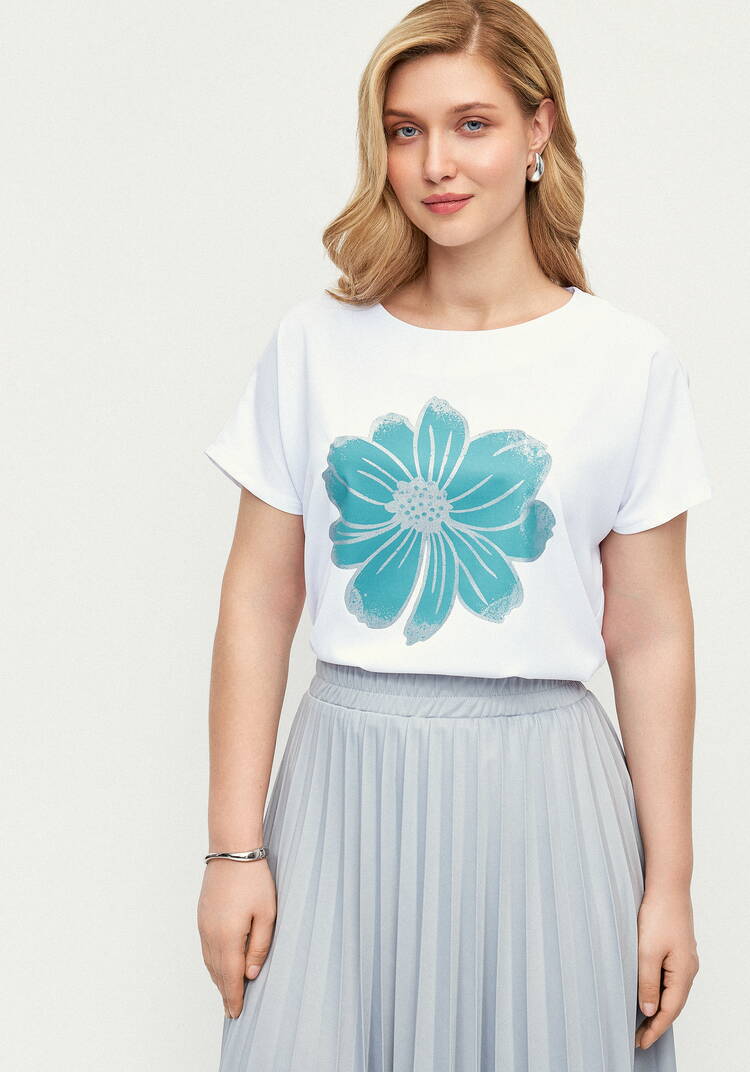 Блуза с принтом с напылением шир.  750, рис. 33