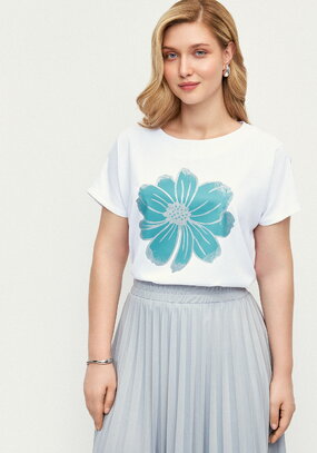 Блуза с принтом с напылением