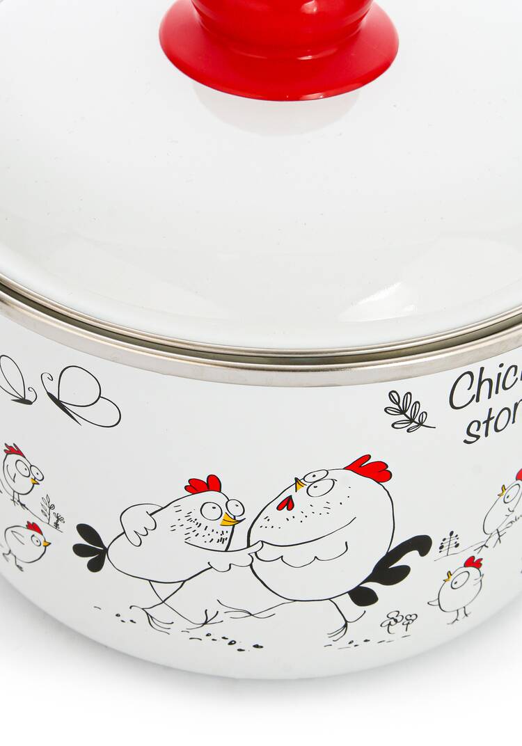 Кастрюля эмалированная Куриные истории шир.  750, рис. 8