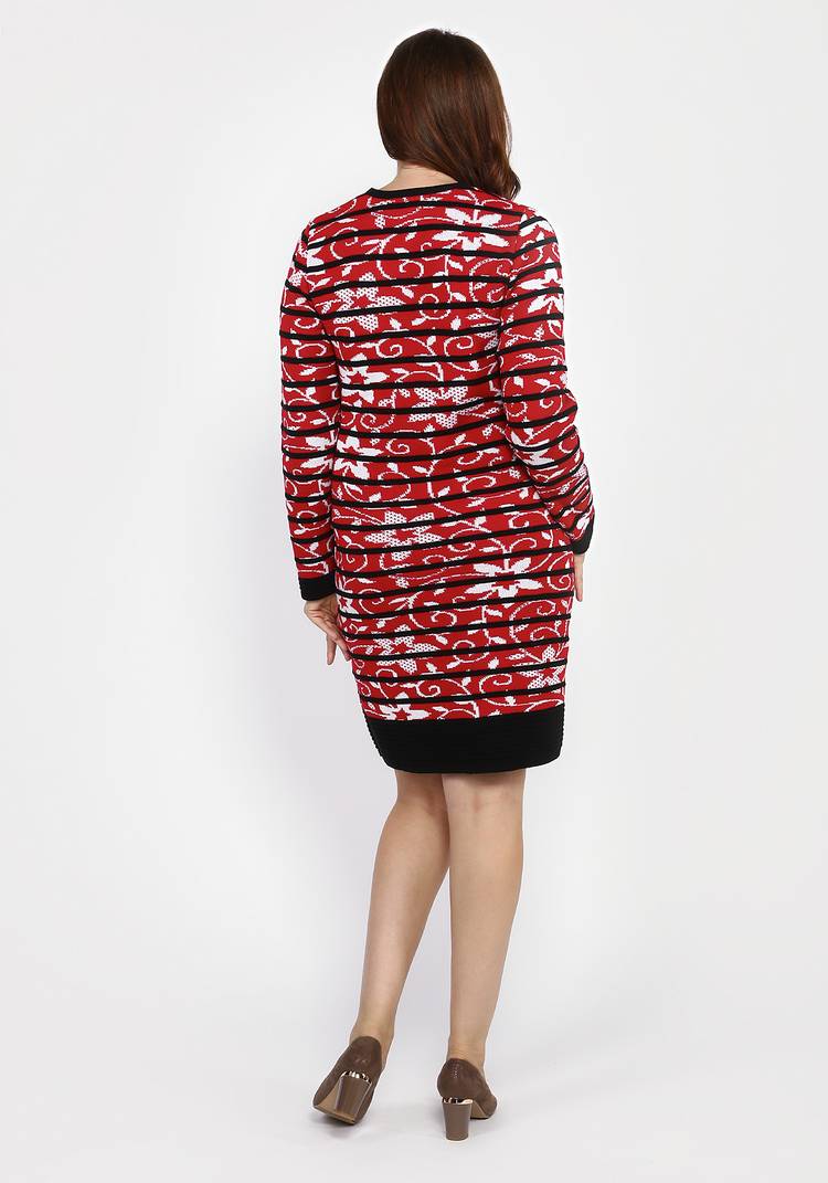 Платье с длинным рукавом и цветочным узором шир.  750, рис. 9