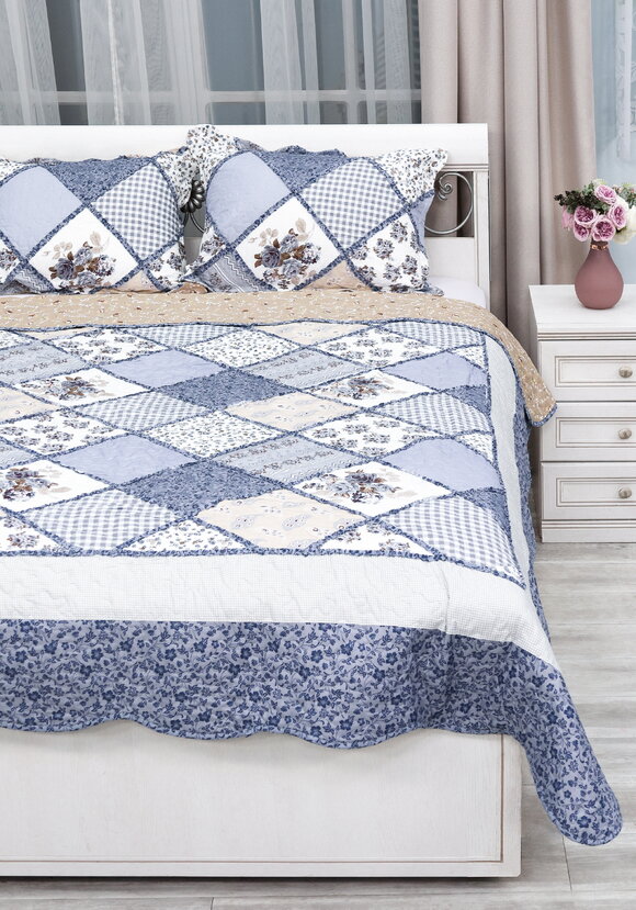 Покрывало с наволочками Печворк шир.  580, рис. 60