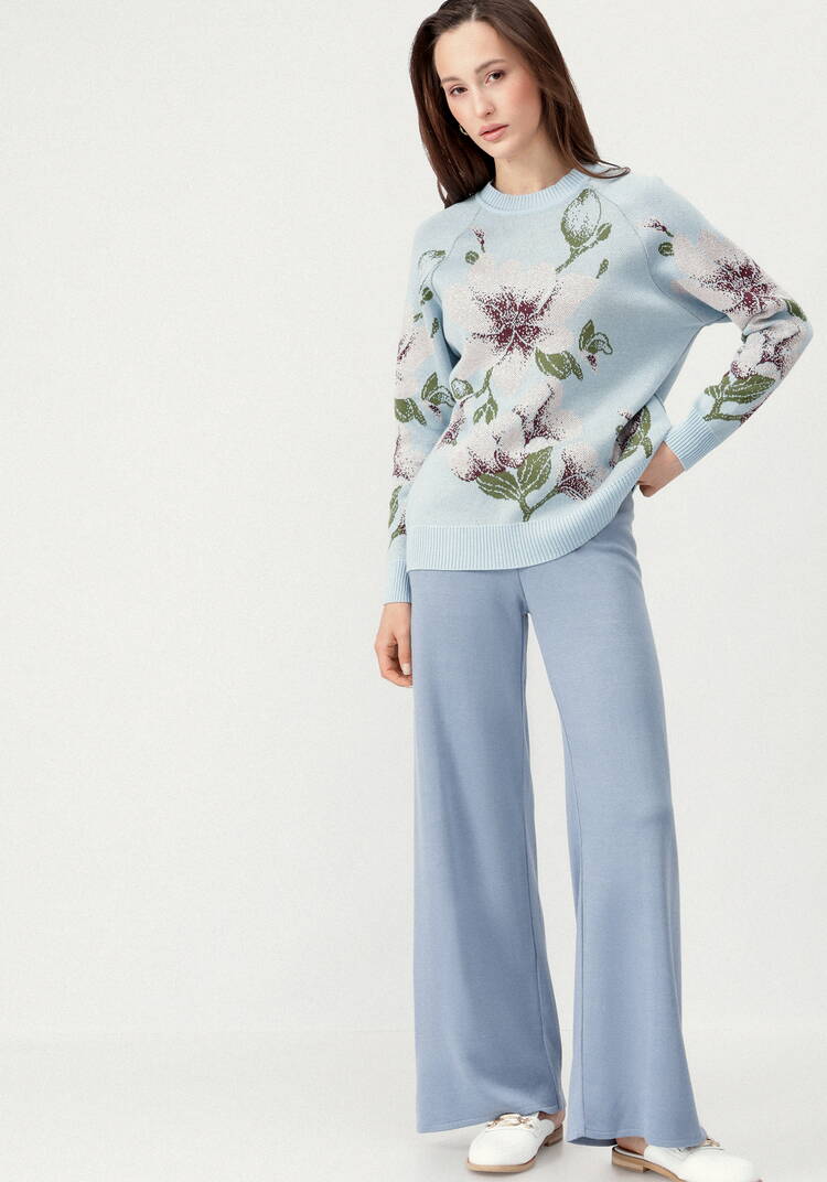 Джемпер с нежным цветочным орнаментом шир.  750, рис. 9