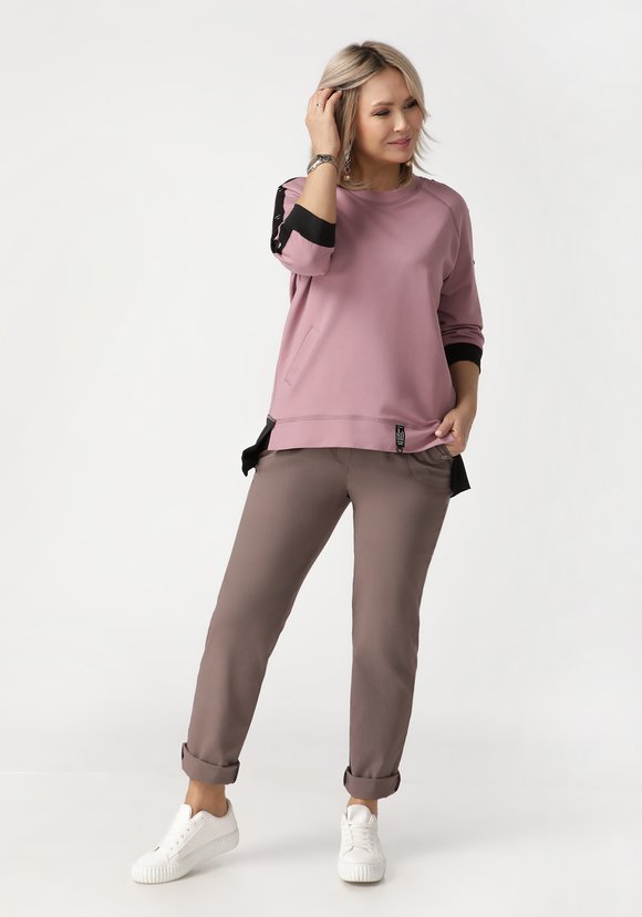 Брюки из бенгалина Галия шир.  580, рис. 2