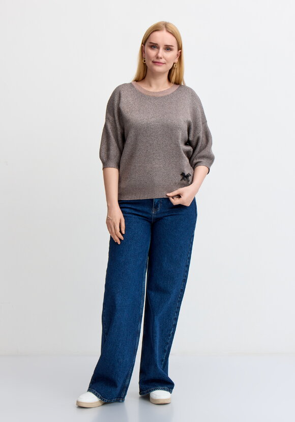 Джемпер с декором и рукавом 3/4 шир.  580, рис. 38