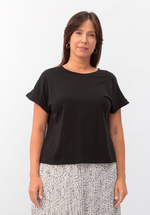 Блуза базовая с подворотами на рукавах шир.  580, рис. 4