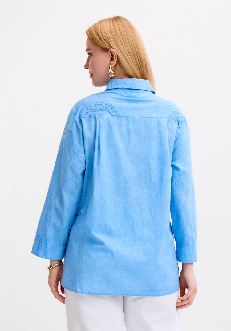 Блуза с фактурным рисунком из хлопка шир.  750, рис. 15