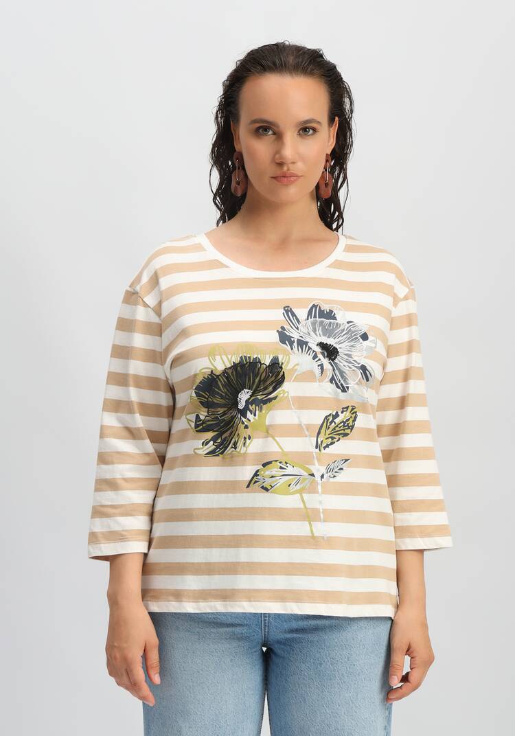 Лонгслив с цветами 3D шир.  750, рис. 37